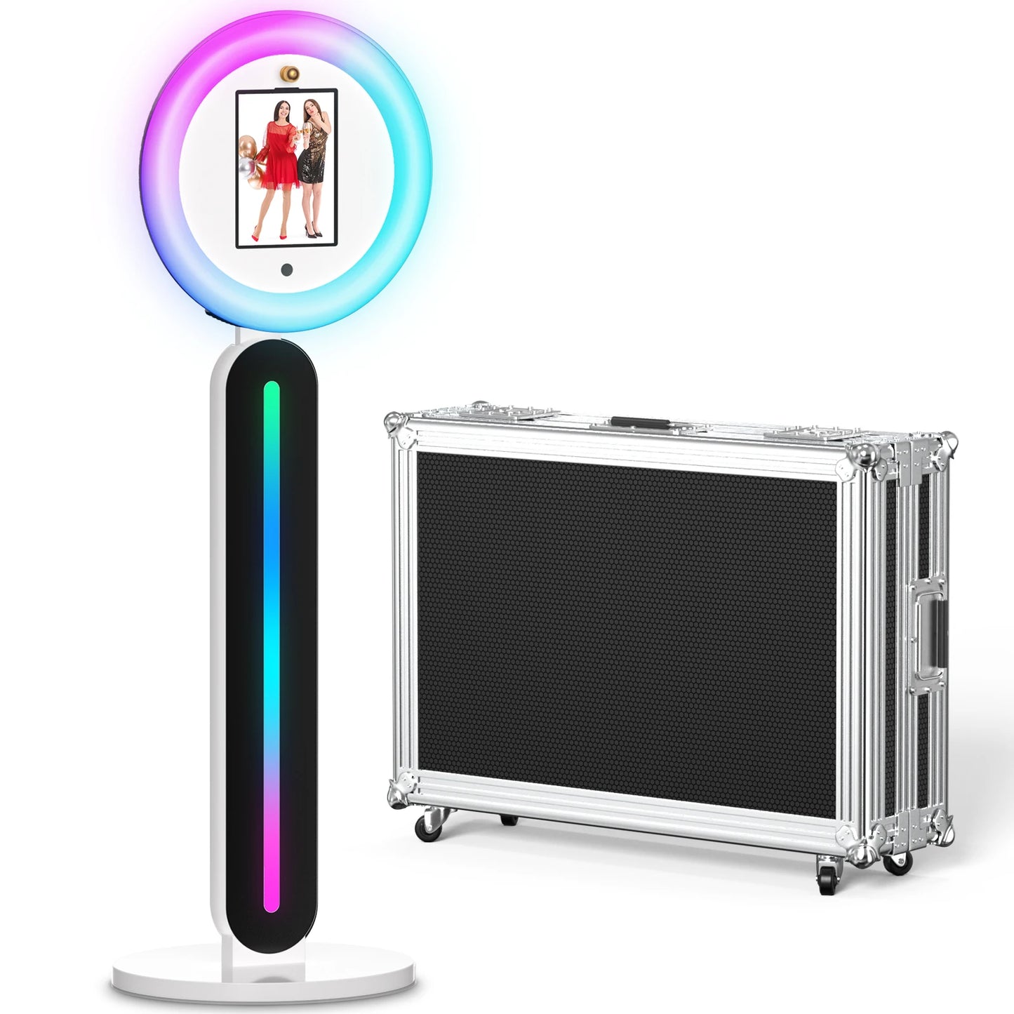 iPad Photo Booth Stand with RGB Light – Selfie Kit
