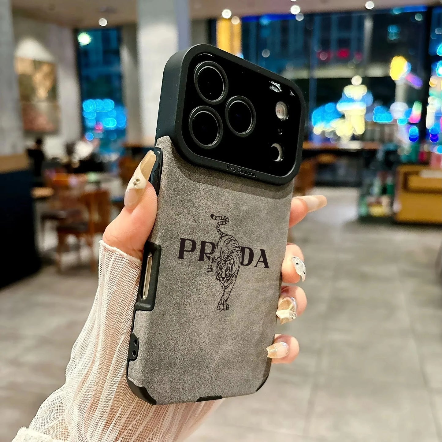 Luxury Tiger Leather iPhone Case Italy Streetwear