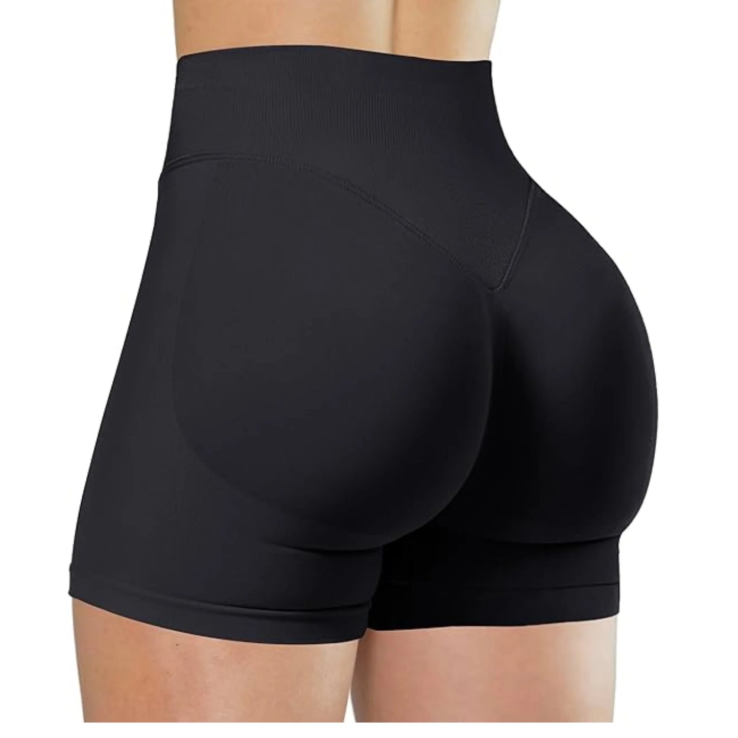 Women's Summer High Waist Yoga Shorts | Solid Color Running Fitness
