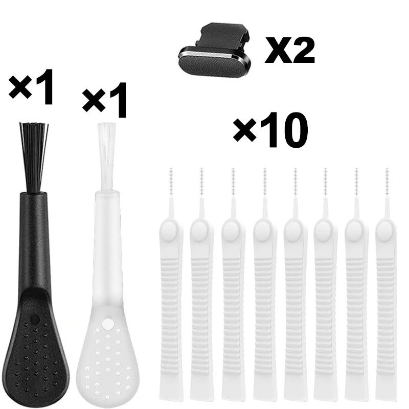 Phone Charging Port Cleaner Kit — Dust Plug Removal Tool for iPhone & Keyboard