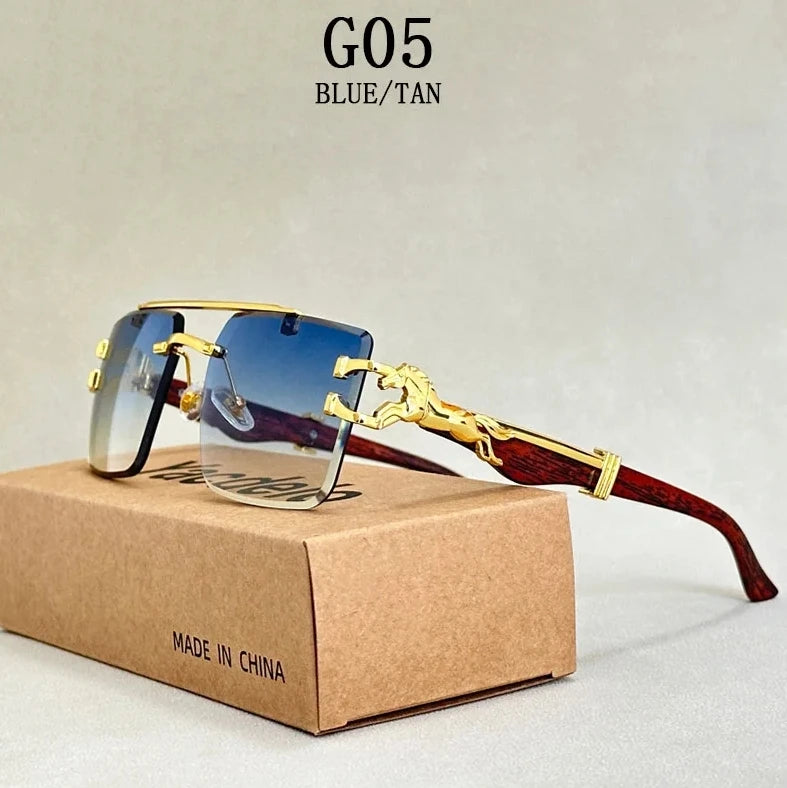 Luxury Rimless Square Sunglasses – Men & Women