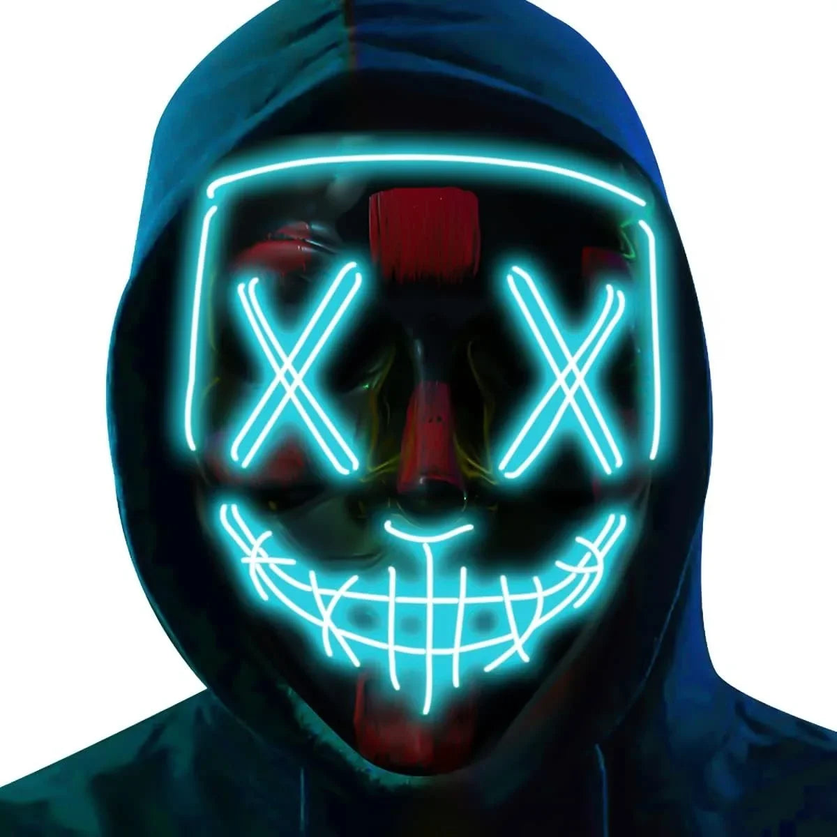 LED Halloween Mask Scary Cosplay Masquerade Party
