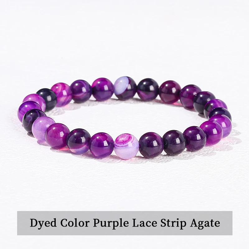 Natural Stone Beads Bracelet Reiki Healing Jewelry Gift