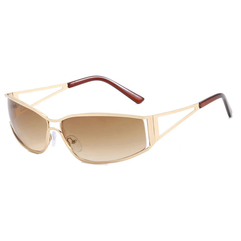 Y2k Sonnenbrille Damen Herren Oversized Marken Designer Farbverlauf Brillen Sonnenbrillen Steampunk Brillen Shades Brillen Spiegel Brillen