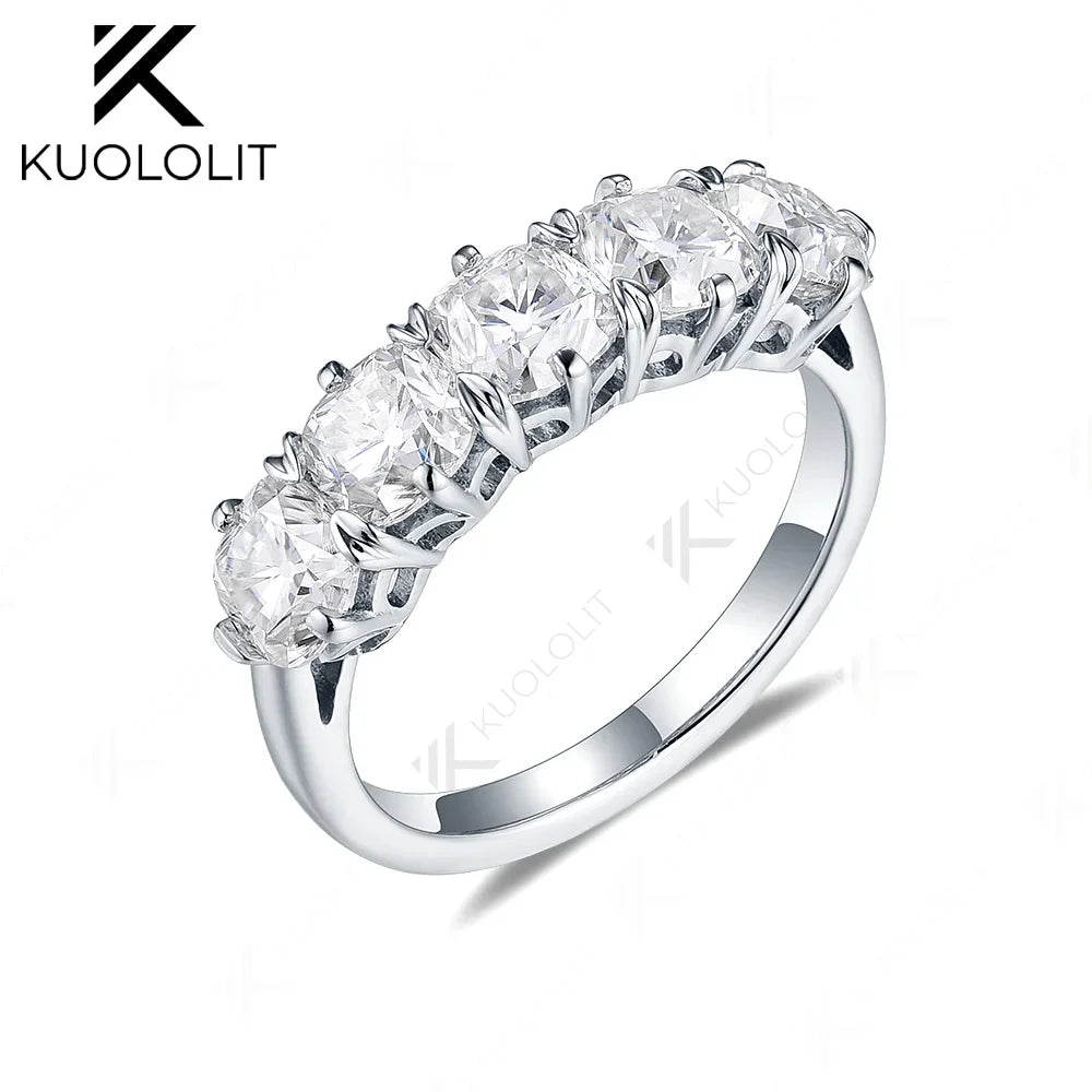 Kuololit 2.5CTW OMC Moissanite Rings for Women Solid 18K 14K 10K 925 Silver Yellow Gold Cushion Cut for Anniversary Engagement - Teglex -