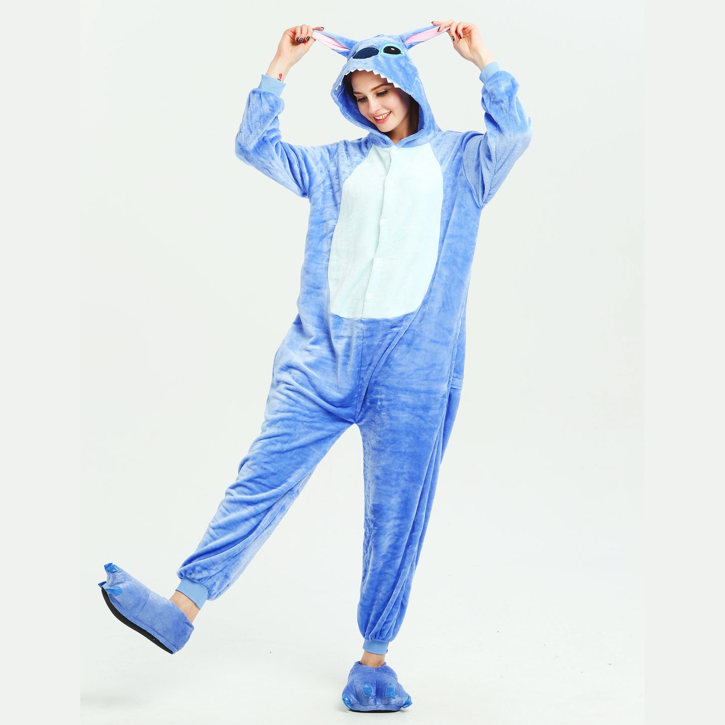 Stitch Tier-Einteiler Pyjama Erwachsenen Cosplay Kostüm