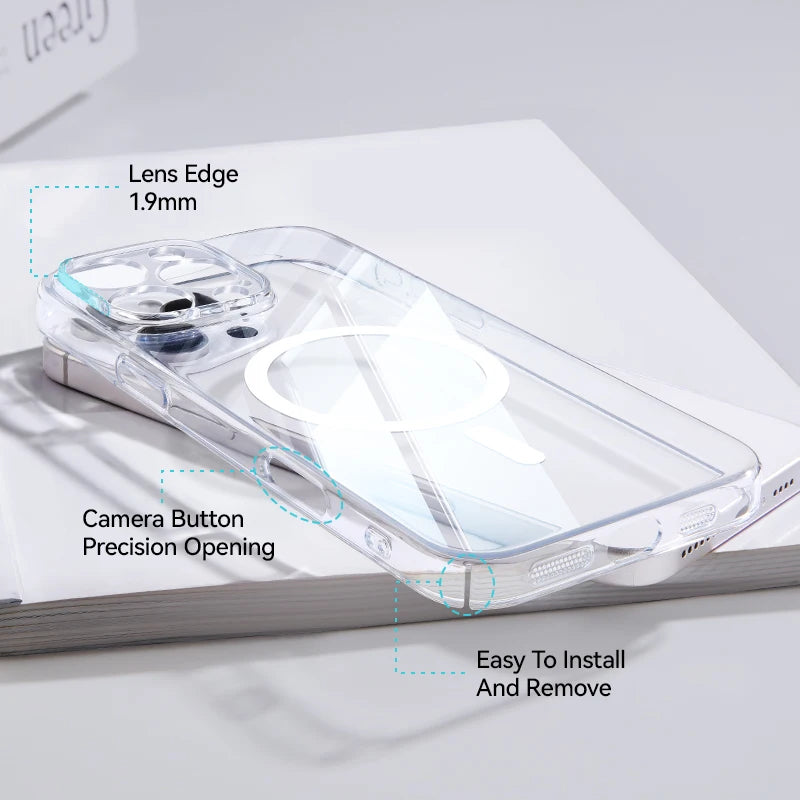 Joyroom Magnetische iPhone 17 16 Pro Max Klare Hülle Kabellos