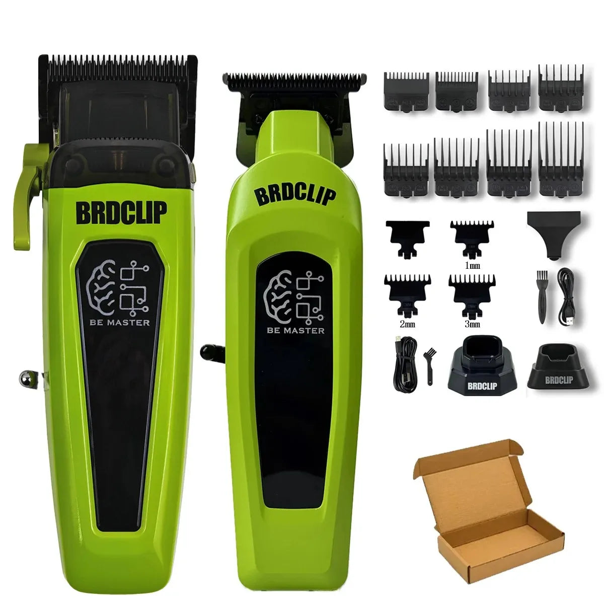 Professioneller elektrischer Haarschneider BRD 106 mit Ladestation 7500 U/min Haartrimmer für Herren DK-078 DLC Klinge 7200 U/min Friseurset 2-teilig