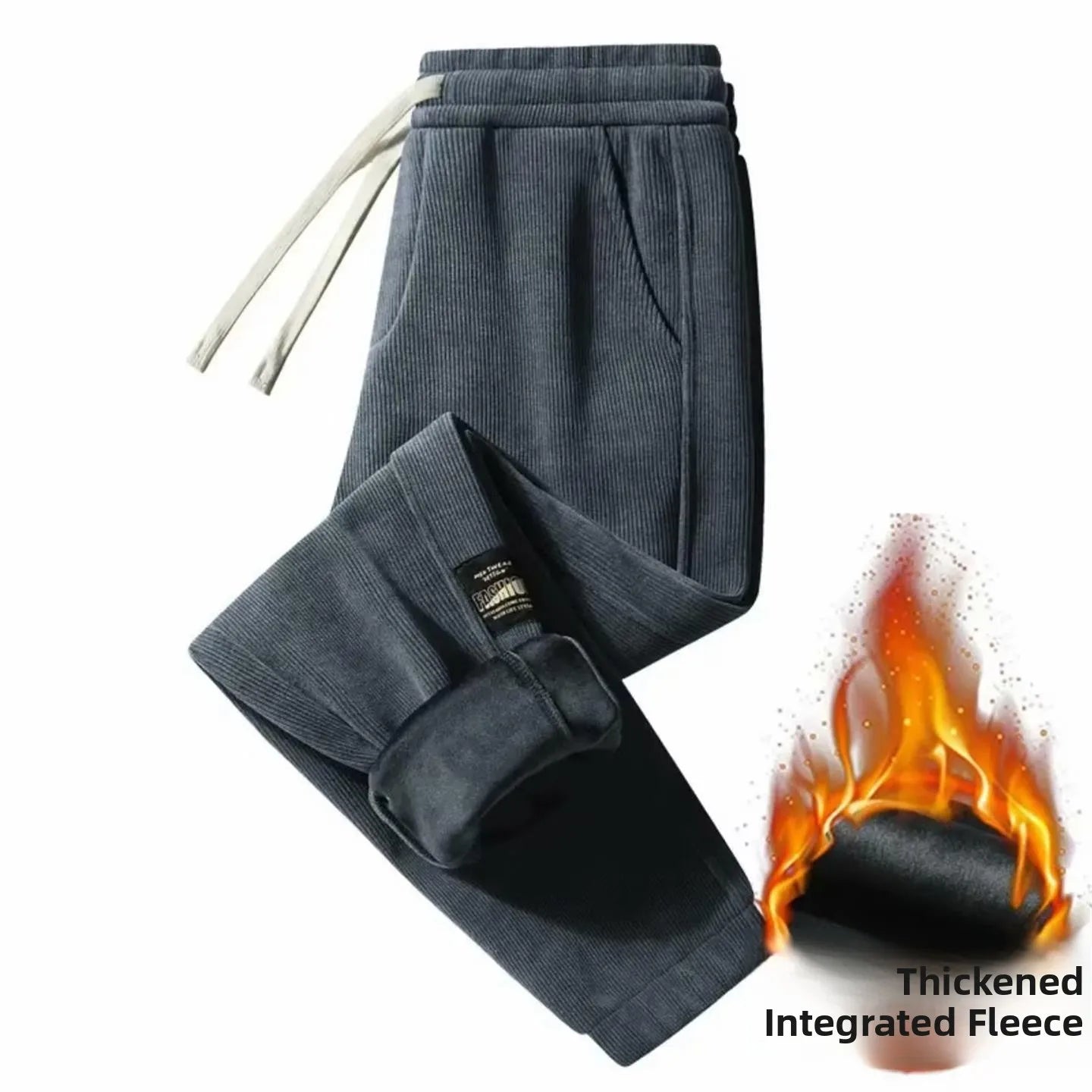 Herren Cord-Sweatpants Winter Samt-Arbeitshose