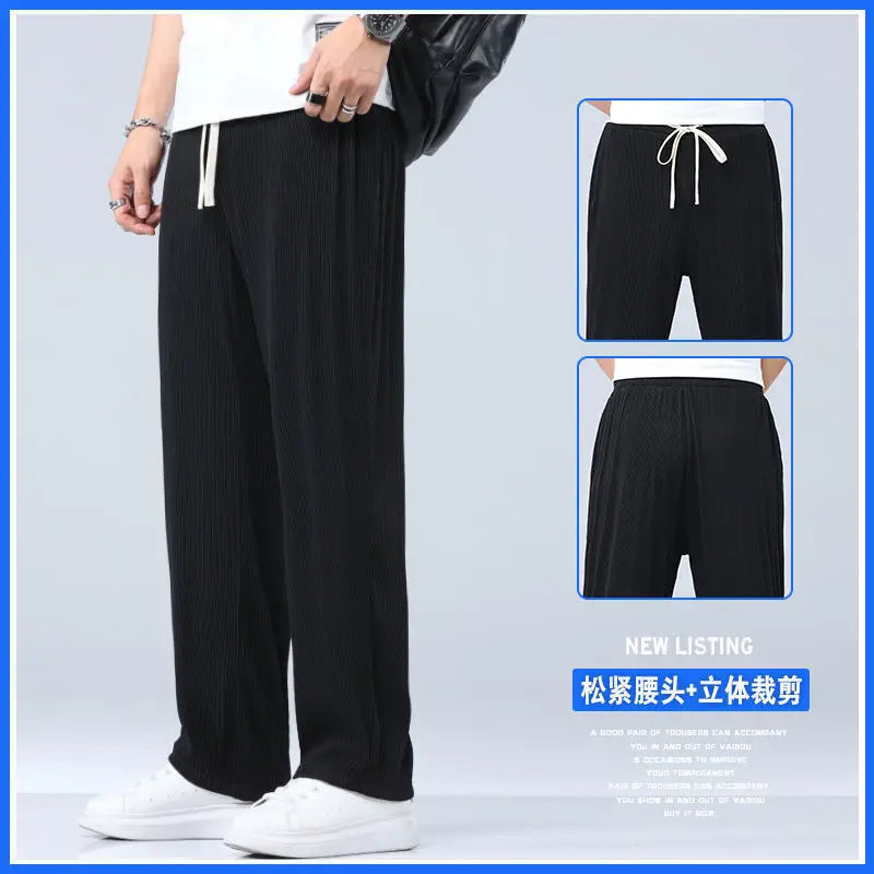 Herren Eisseide Weite Hose Super Weiche Locker Fallende Freizeithose