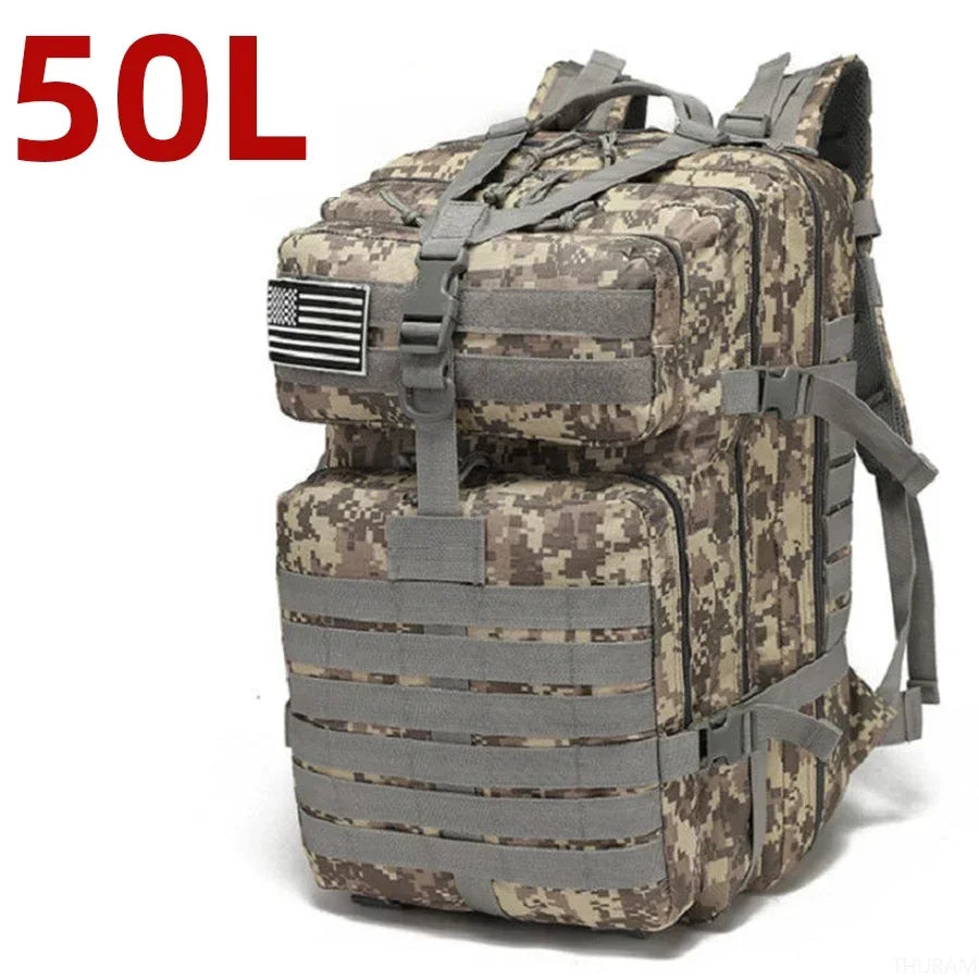 25L/50L Waterproof Tactical Backpack – Hiking & Camping