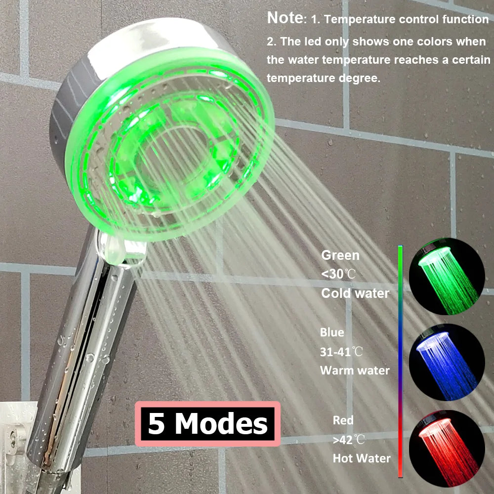 LED-Duschkopf mit Digitalanzeige und Temperatursensor
