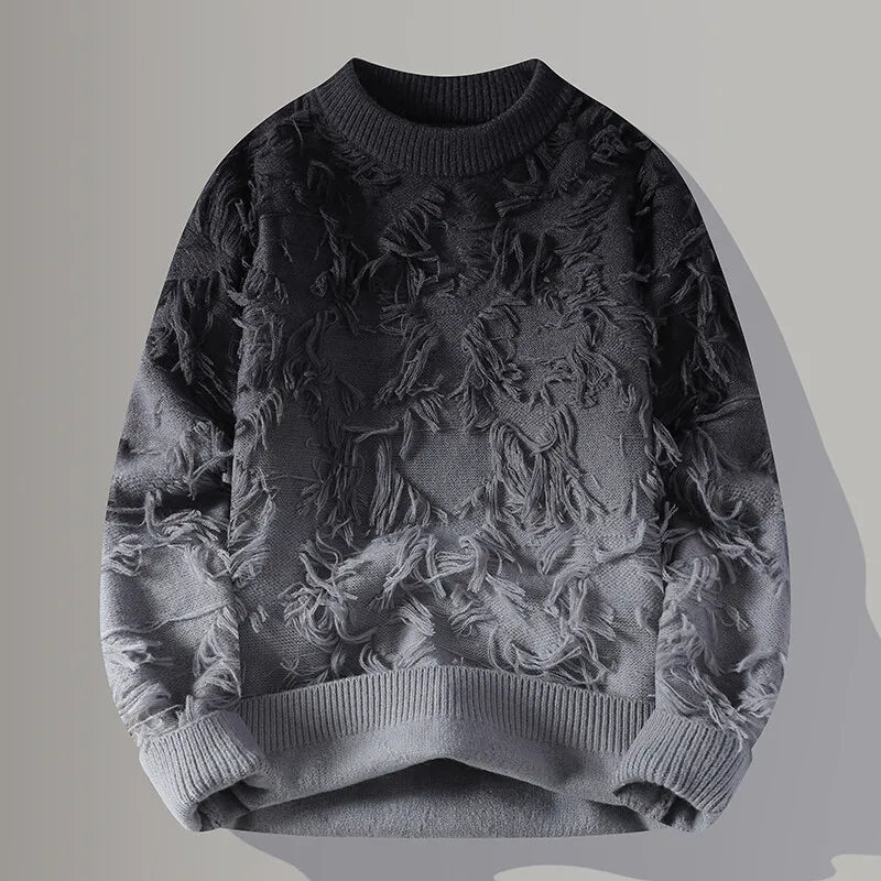 Men's Wool Knit Heavy Pullover Sweater Autumn Winter