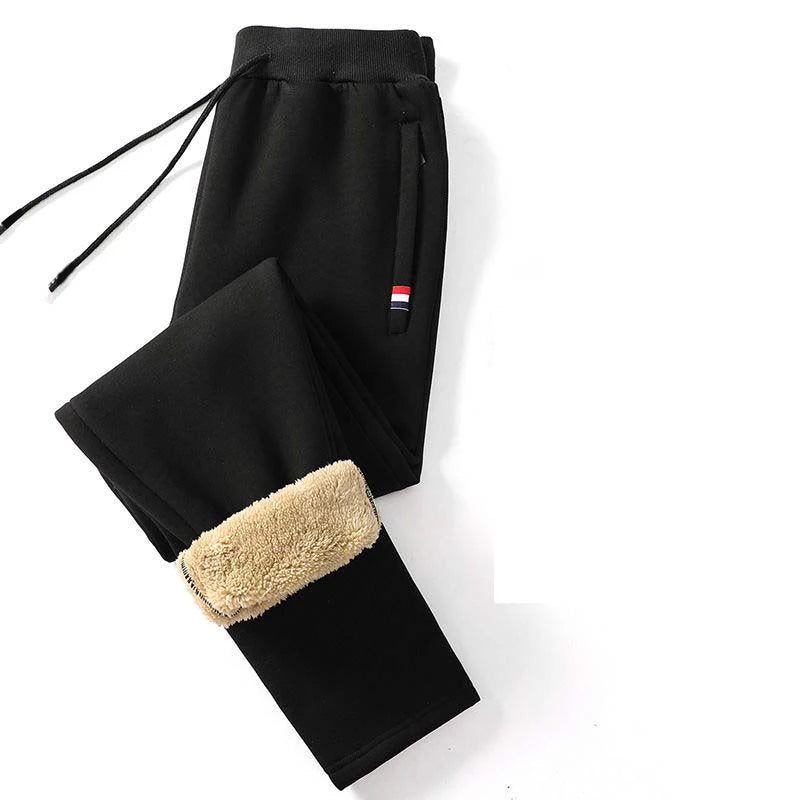 Men's Lambswool Fleece Sweatpants Drawstring Joggers M-5XL