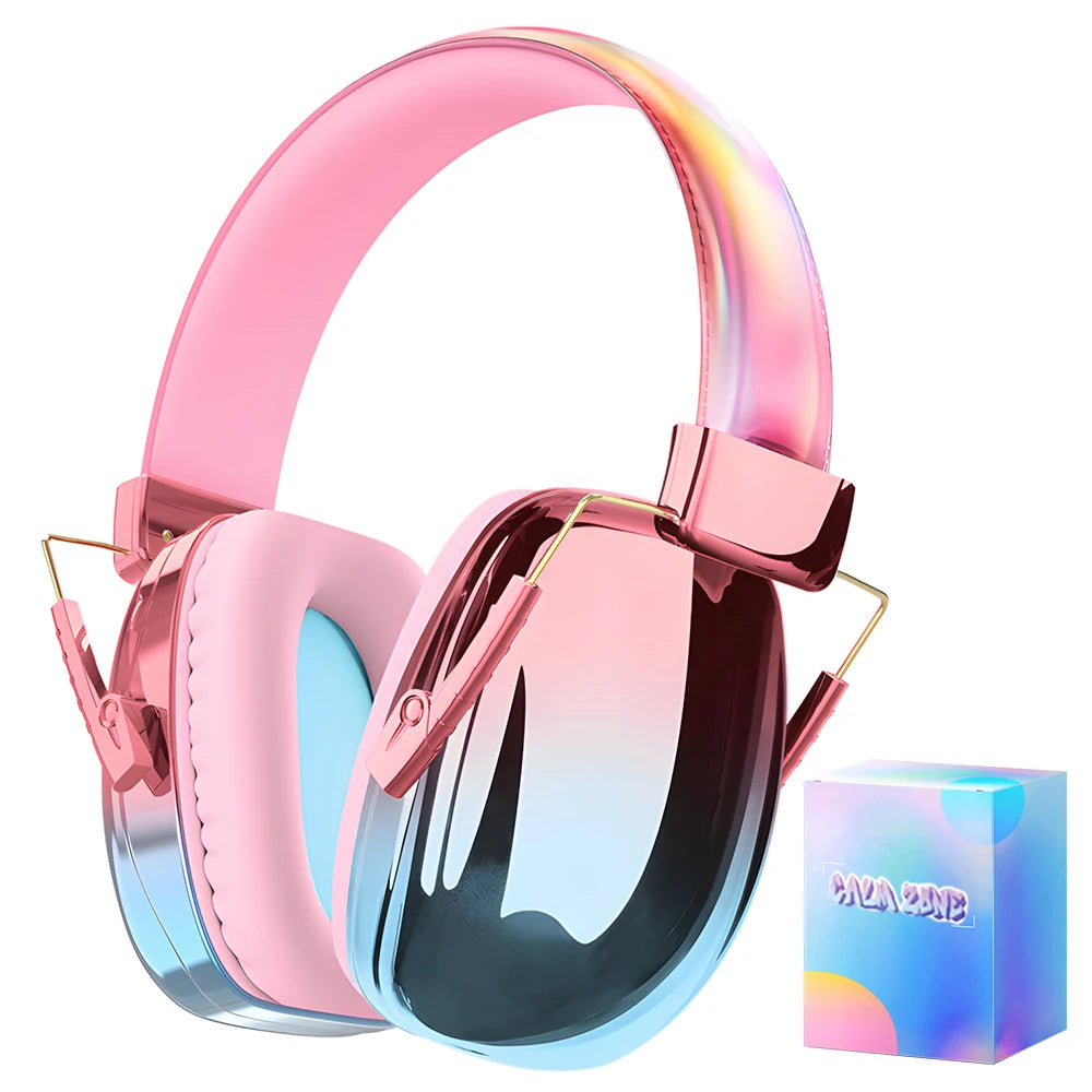 Fashionable Electroplated Earmuffs Kids Hearing protector Anti-noise Headphones For Autism children Ear Defenders Toddlers Gift - Teglex