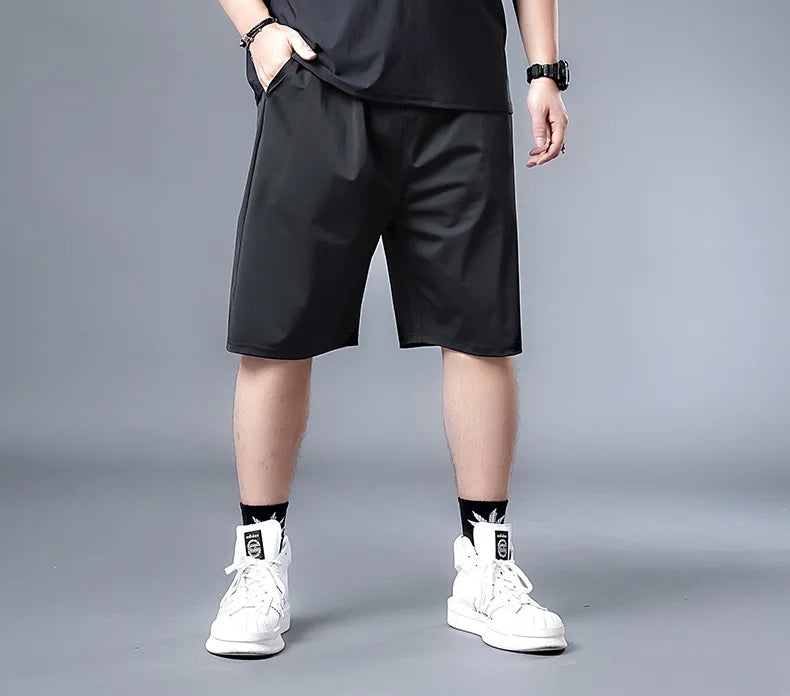 Men's 3XL-10XL Stretch Baggy Jogger Pants Elastic Waist Quick-Dry Streetwear Black Sweatpants Plus Size Casual Pants Relaxed Fit - Teglex