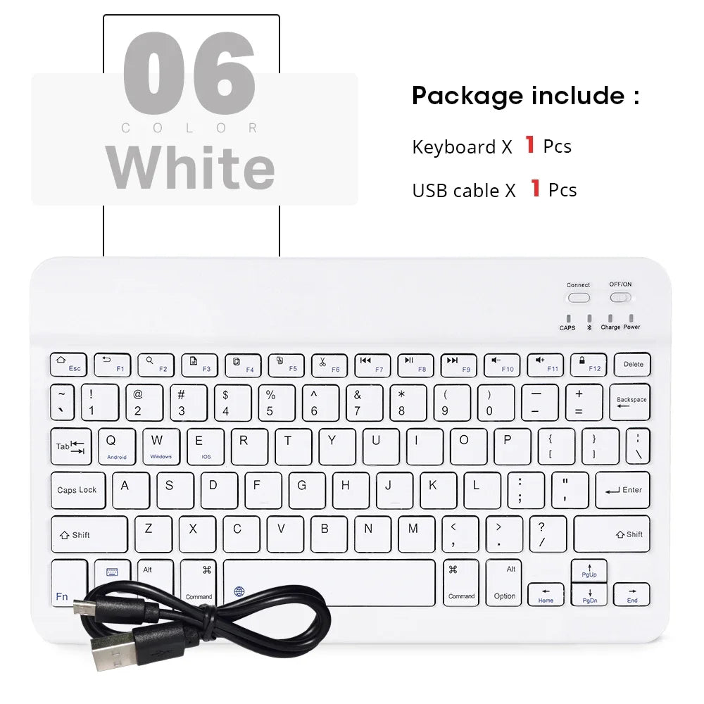 New Portable Wireless Bluetooth Keyboard Without Touchpad Mini Slim Mute Keyboard For IOS Android Windows Universal Office Use
