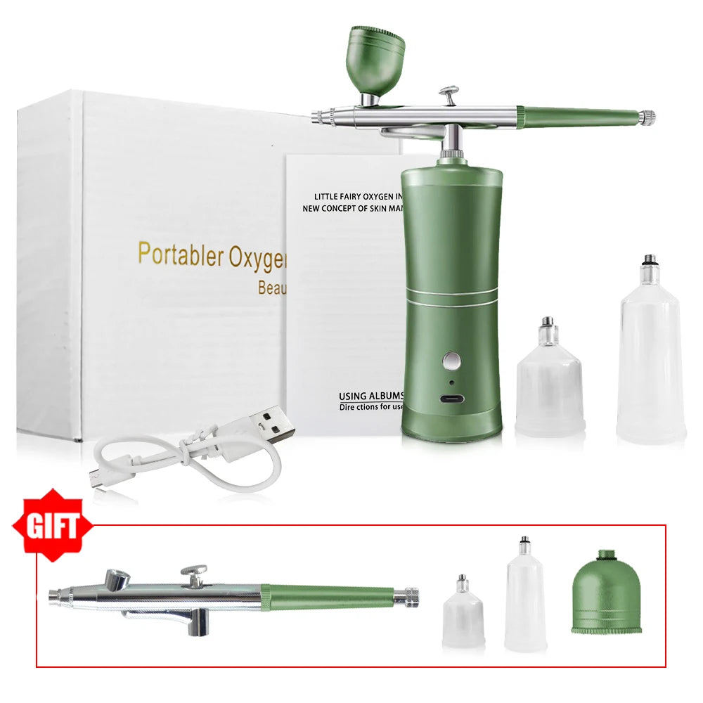 Airbrush mit Kompressor Airbrush-Spritzpistole Mini-Spritzpistole für Malerei Kabellose elektrische Farbpistole Airbrush-Set mit Kompressor