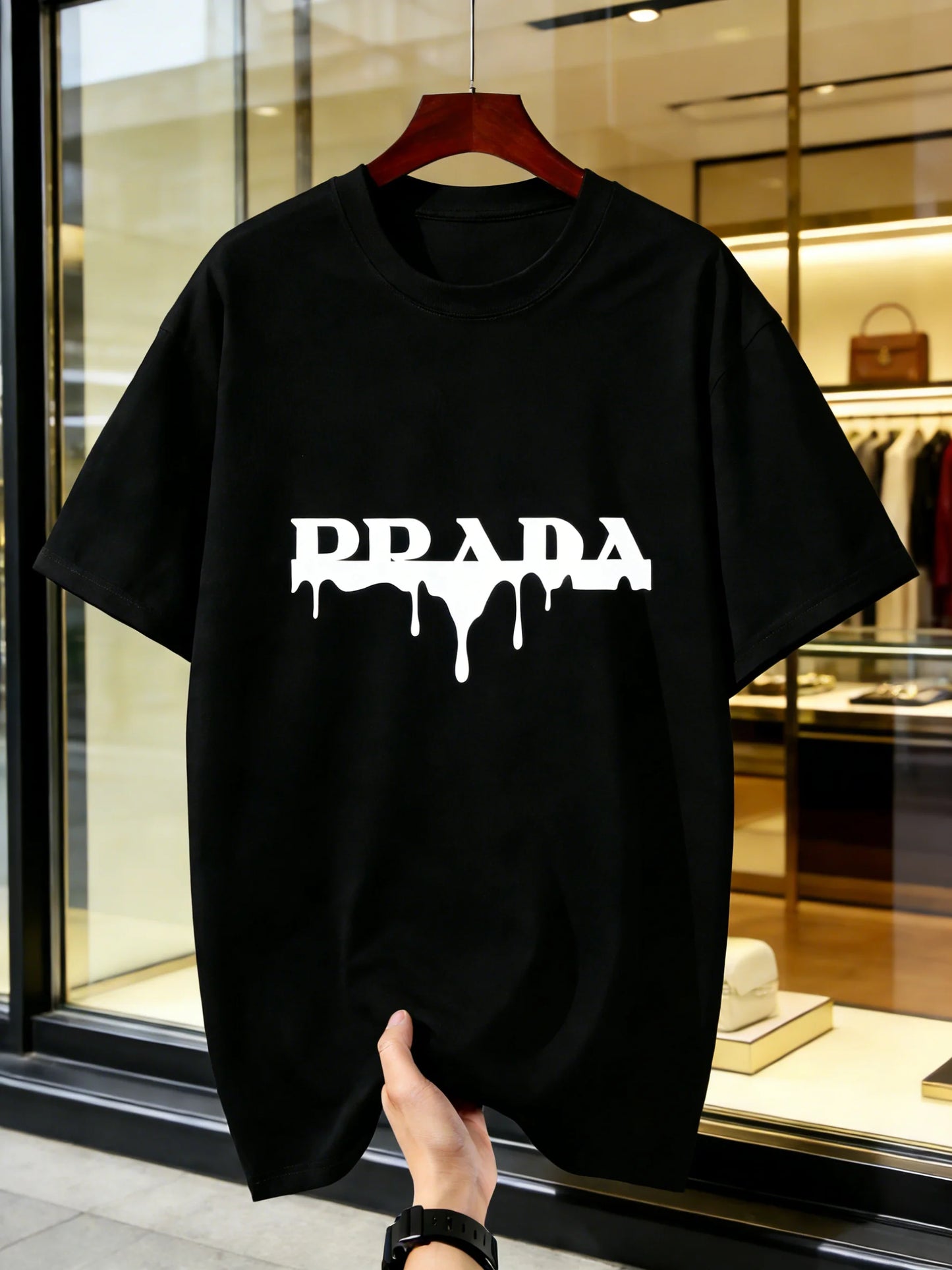 Cotton Printed Letter T-Shirt | Mens Women's Shirt