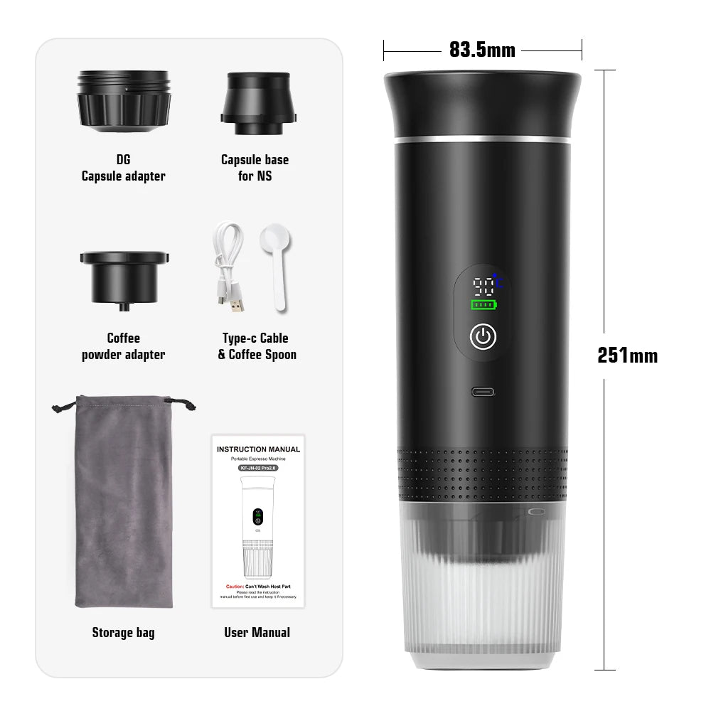 Portable Espresso Machine 3-in-1 – Car, Home & Camping