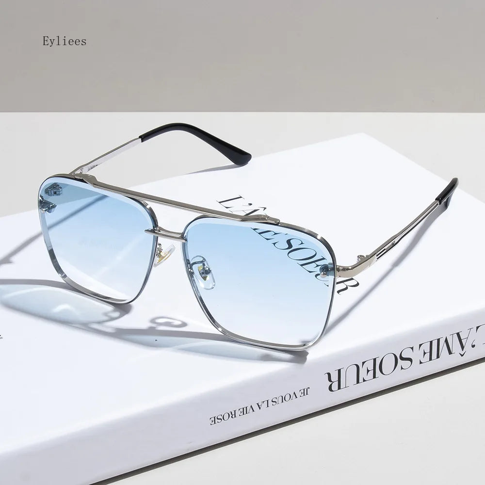 Metal Punk Sonnenbrille mit großem Rahmen – UV400, Unisex