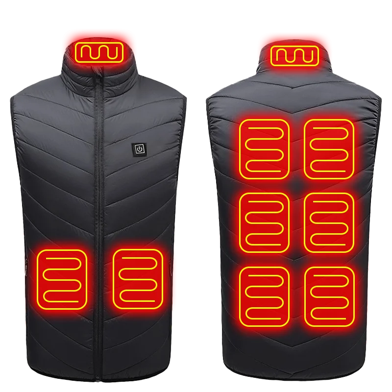 USB Beheizbare Weste Jacke – 21 Zonen Graphen Heizung Herren Damen