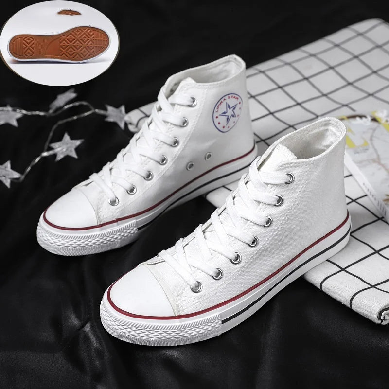 Damen High-Top Canvas Schnürschuhe für die Freizeit