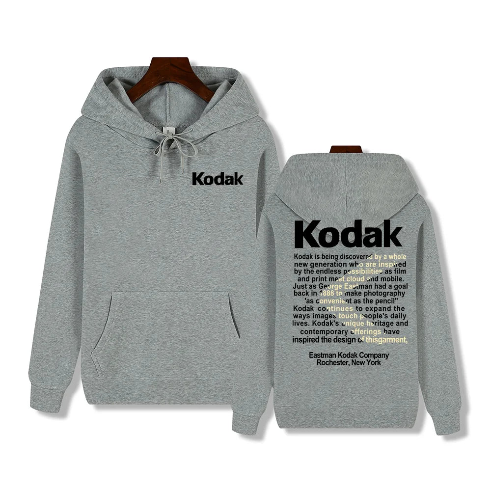 Kodak Print Herren Freizeit lockerer Sporthoodie Streetwear