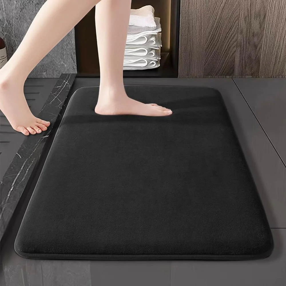 Anti-Slip Coral Velvet Bathroom Floor Mat Super Absorbent