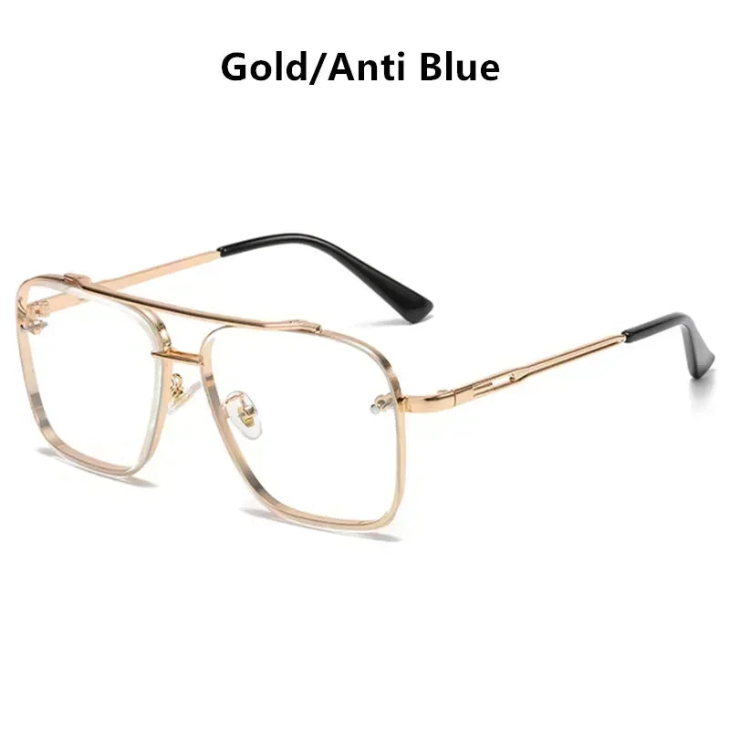 Luxuriöse quadratische Pilotenbrille – Verlauf, Unisex