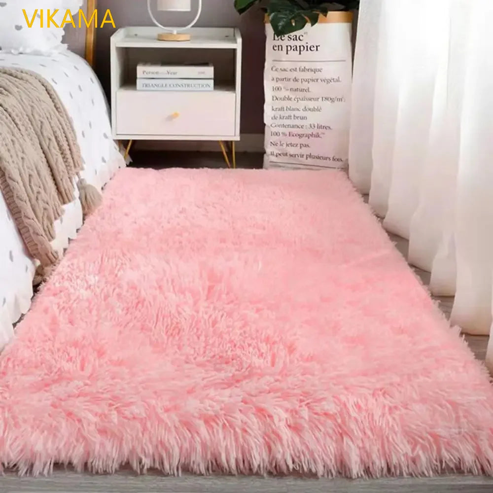 Silk Wool Luxury Non-Slip Washable Living Room Rug