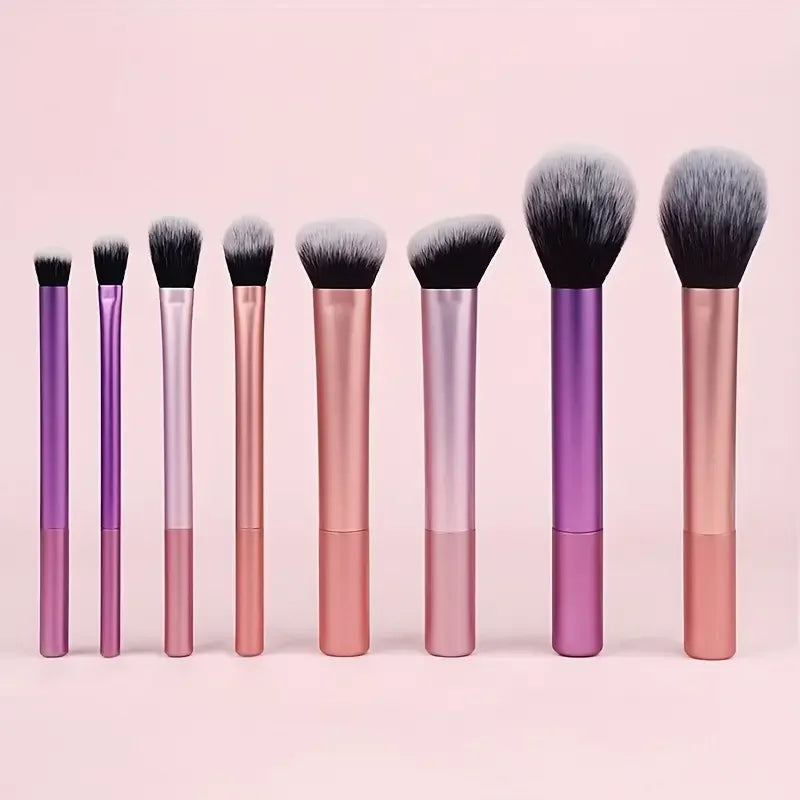 8tlg. Make-up Pinsel-Set, weiche, synthetische Haare, Make-up Pinsel für Foundation, Rouge, Lidschatten, Kosmetik-Make-up-Tools