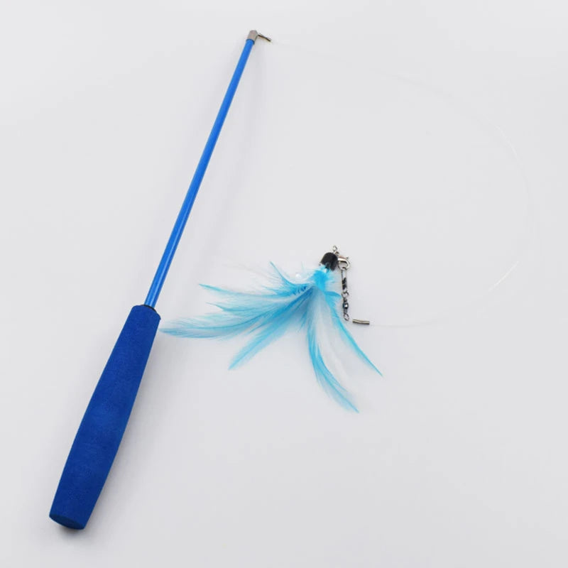Telescopic Cat Teaser Wand – Interactive Kitten Toy