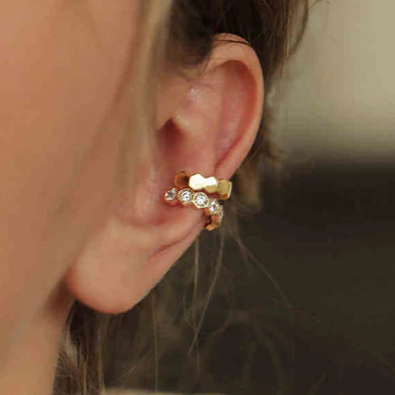 Punk Geometric Ear Cuff Non-Piercing Clip Earrings Women