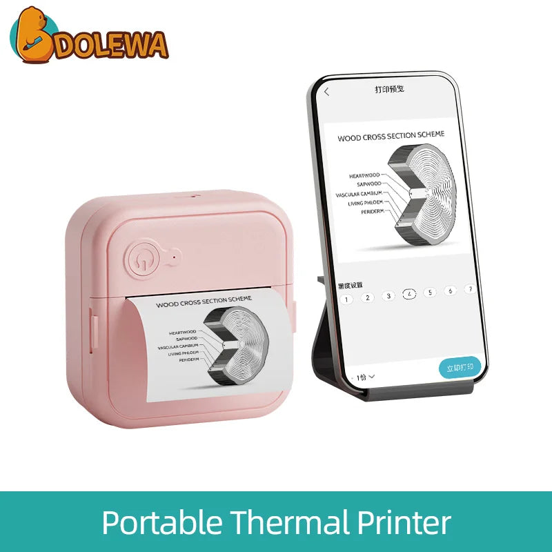 DOLEWA D8 Portable Mini Printer Wireless Bluetooth