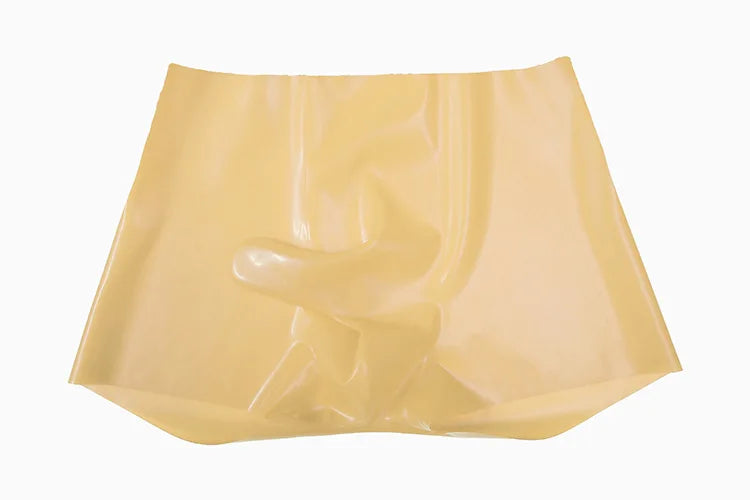 Men's Latex Fetish Boxer Shorts with Penis Pouch Sheath