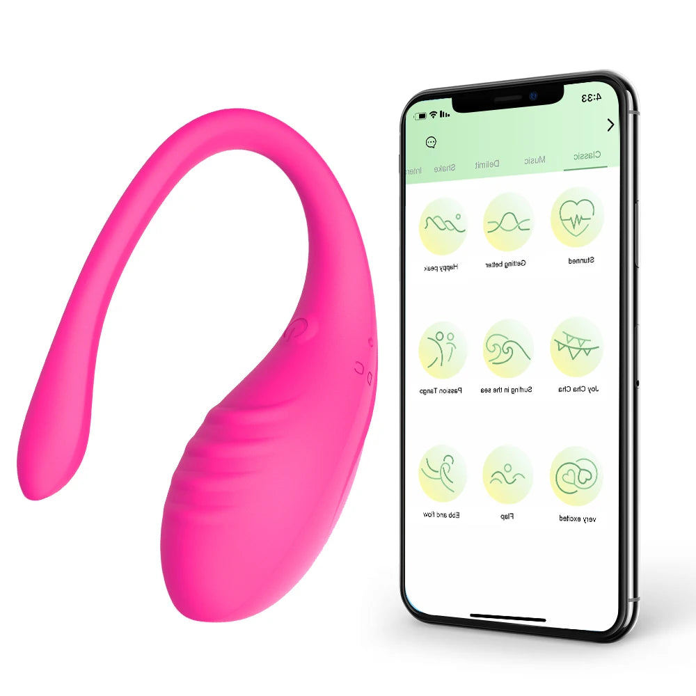 APP Gesteuerte Vaginalvibratoren G-Punkt 9-Gang Anal Vibrations-Ei Massagegerät Tragbarer Stimulator Sexspielzeug für Frauen Paare