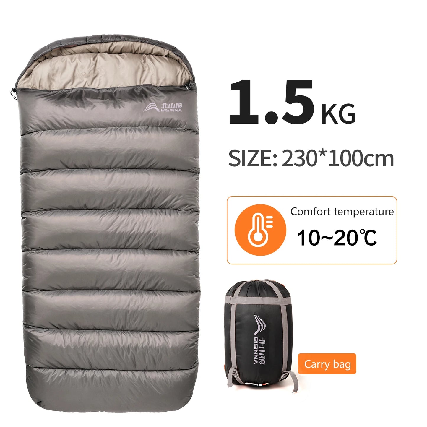 Lightweight 3-Season Camping Sleeping Bag