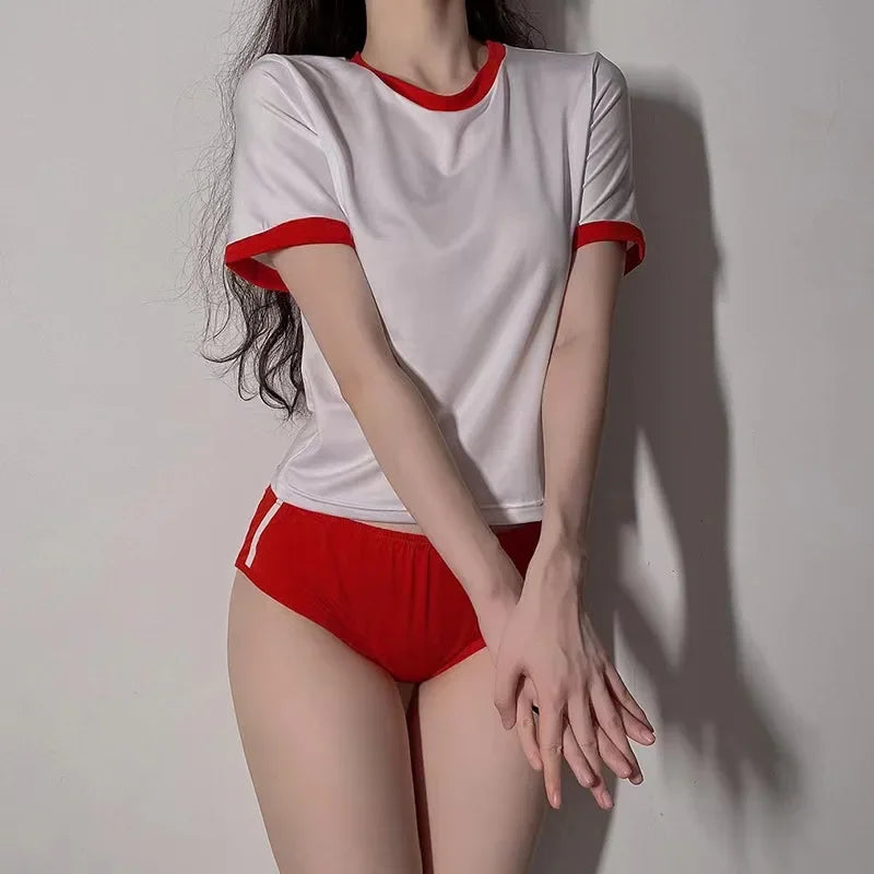 Cosplay Kostüme Schuluniform Rollenspiel Bekleidung Frauen Süßer Minirock Enges Blusen-Set College Mädchen Anime Bühnenshow