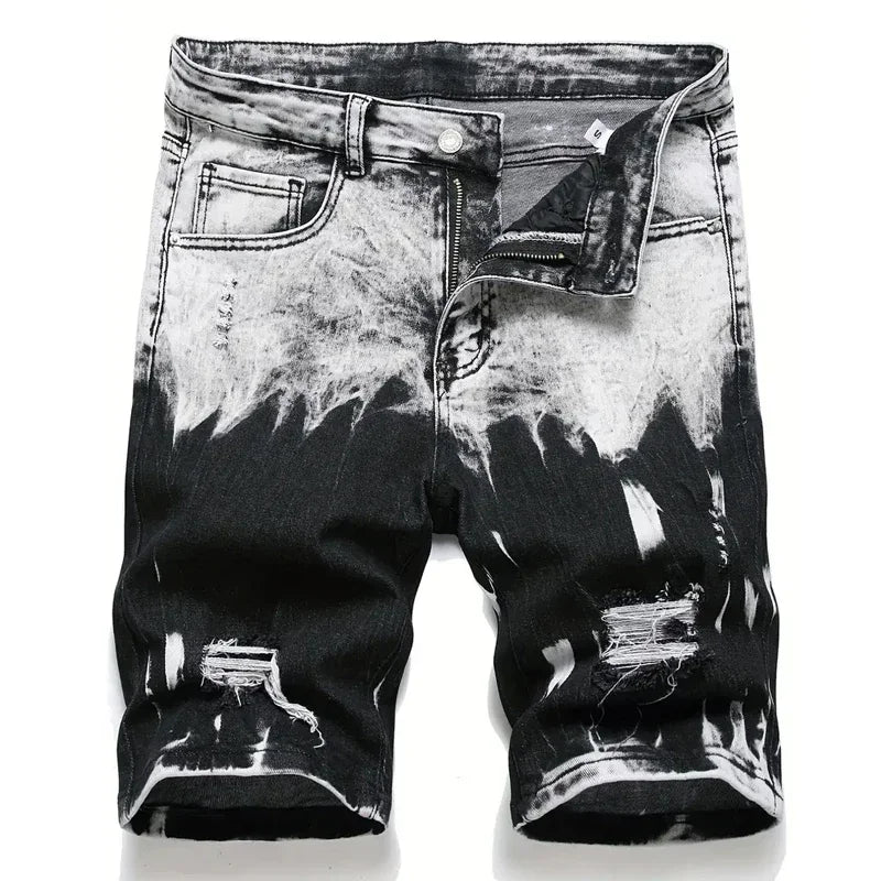 Men's Slim Stretch Retro Denim Cargo Shorts | 98% Cotton