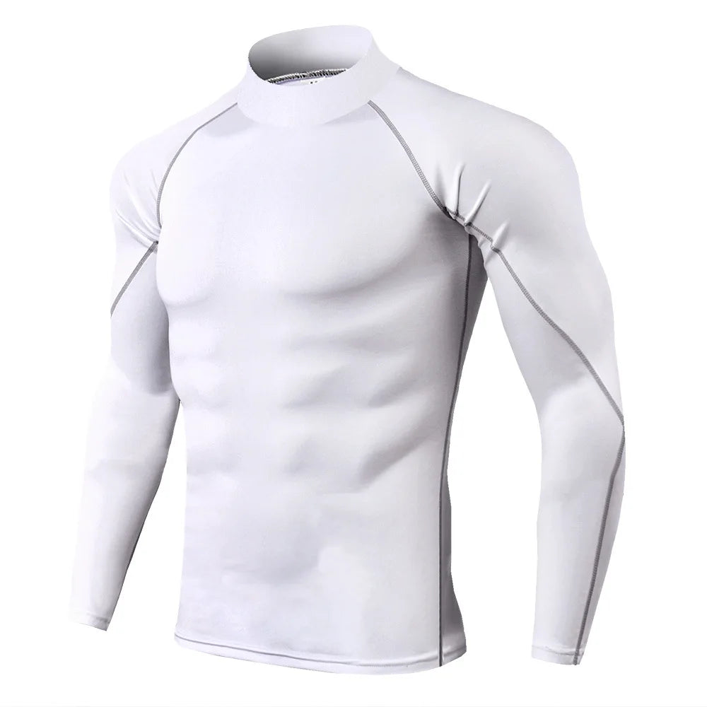 Men's Long Sleeve Compression Gym Rashguard T-Shirt