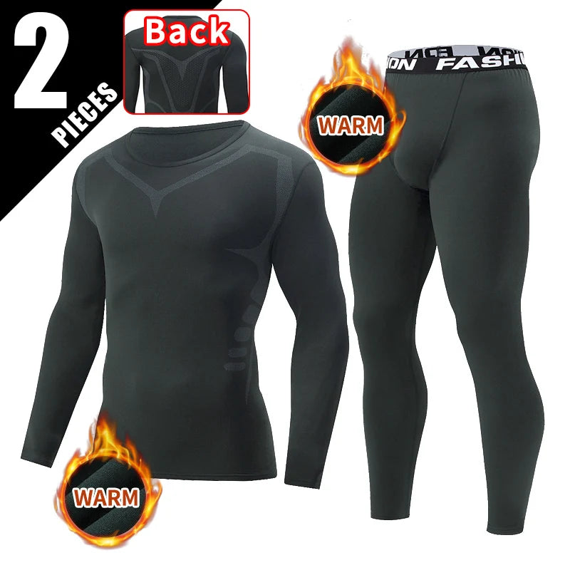 Men's Long Sleeve Base Layer Set – Sports Stretch