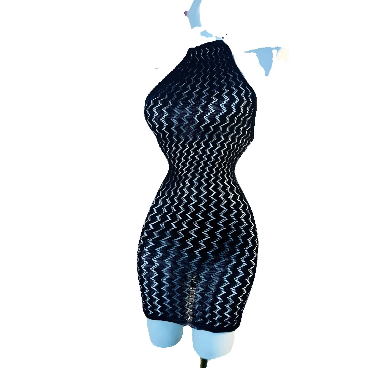 Damen Sexy Fishnet Cover-Up Ohne Bikini Hohles Bodycon-Kleid Durchsichtig Strandmode Sommer Damen Bademode DS490