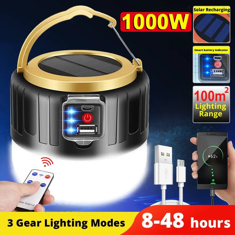 Tragbare LED Campinglaterne Powerbank Wasserdichte Taschenlampe
