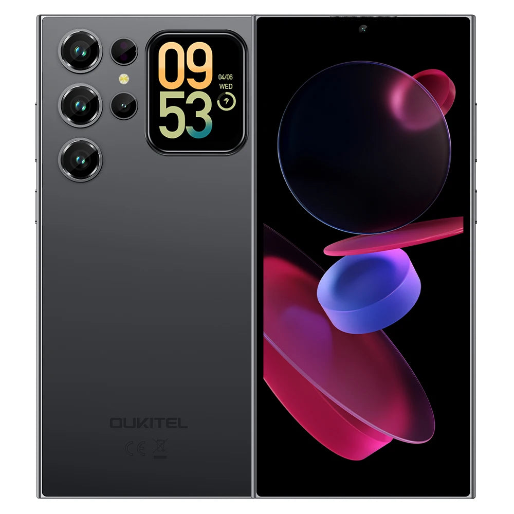 OUKITEL C62 Pro Smartphone Android 15, 6.88" HD+ Display Unisoc T615 Handy, 24GB (8+16) + 256GB, 5150mAh Akku NFC Mobiltelefon
