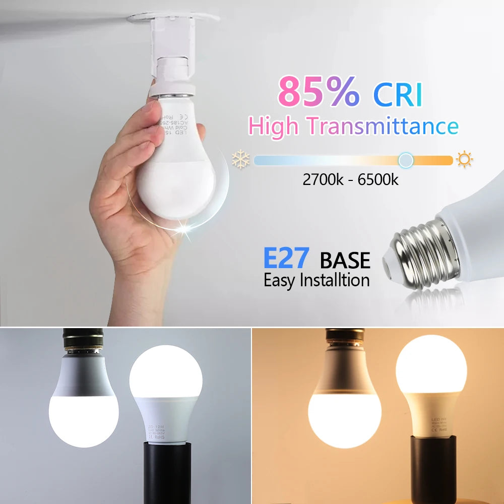 4 Stk. E27 LED-Lampen AC 220V 3W-18W SMD2835 Für Zuhause Innenbeleuchtung