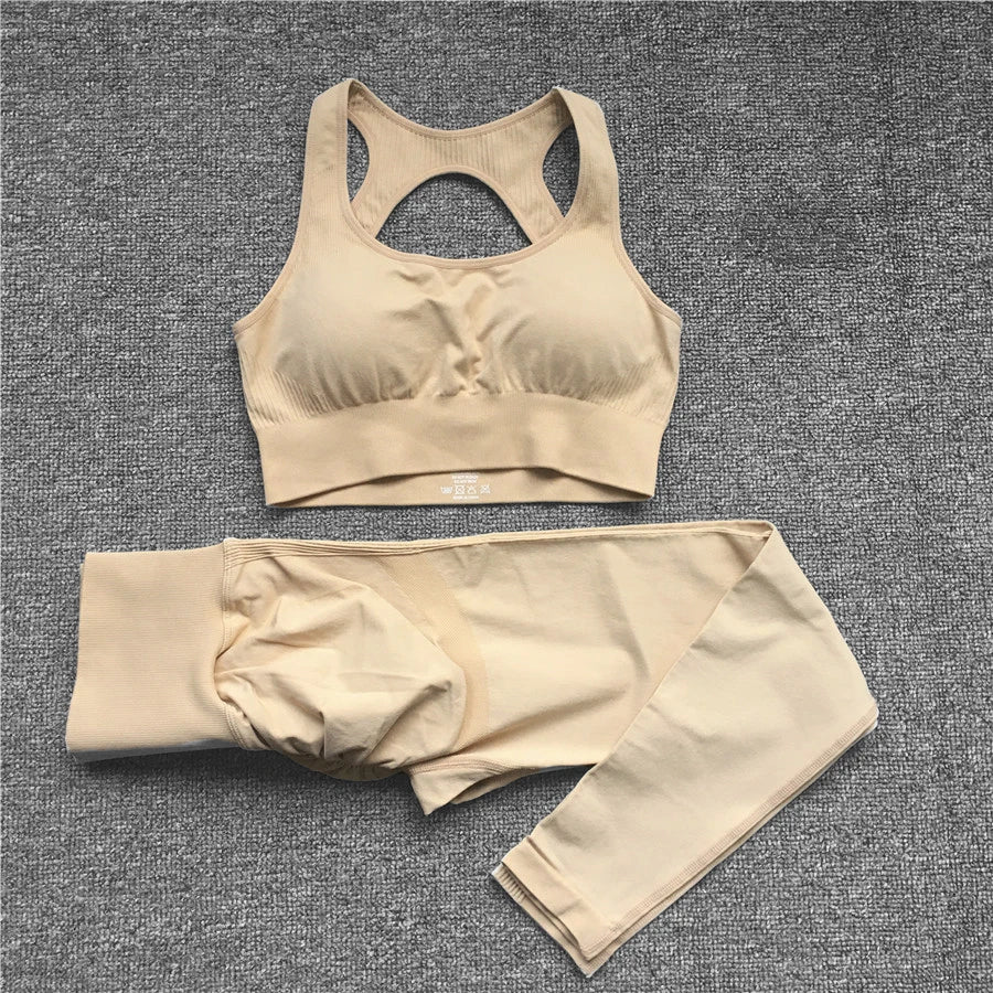 Episches 2-teiliges Yoga-Set Scrunch Leggings + BH