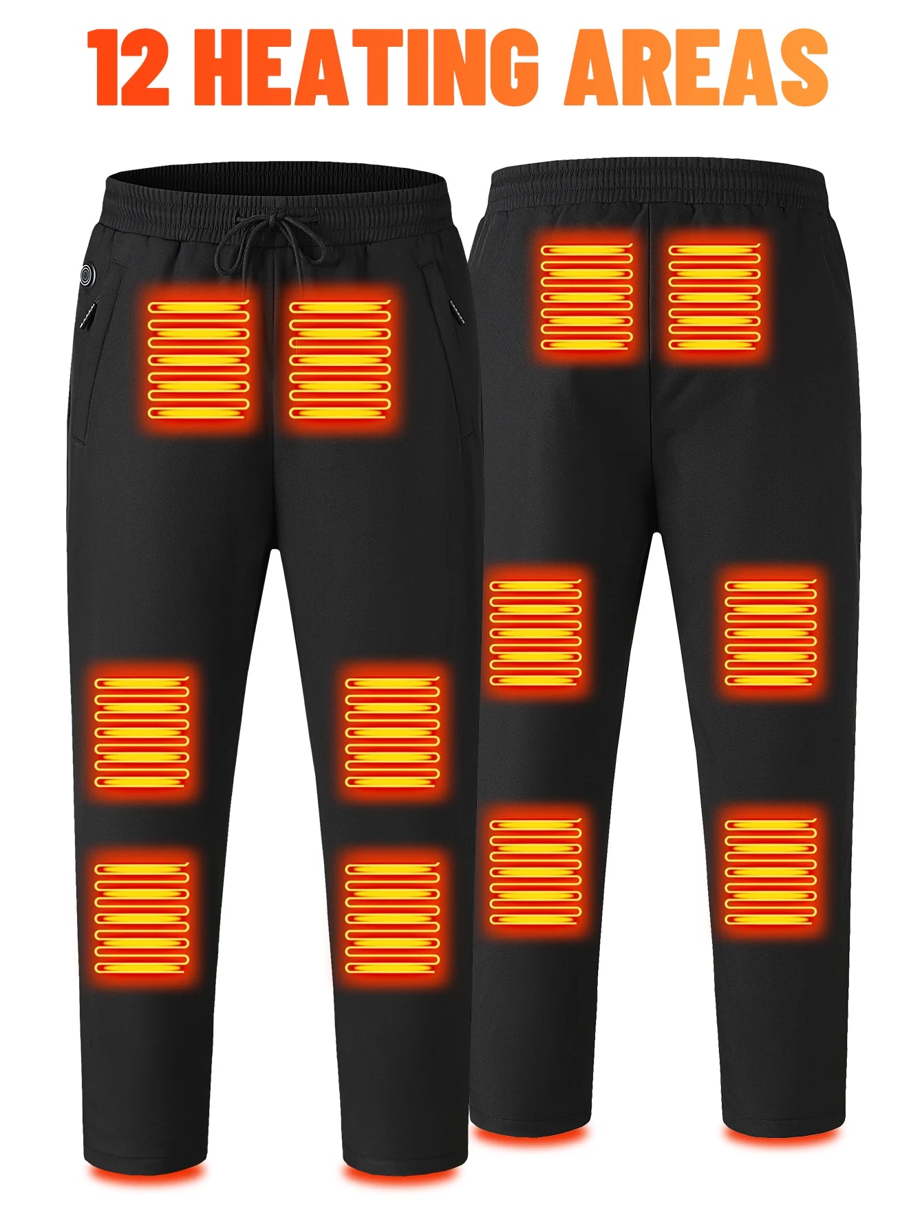 USB Electric Heated Winter Pants Thermal Hiking Ski Sports Warm Wearable Heating Technology for Outdoor Camping Trekking - Teglex