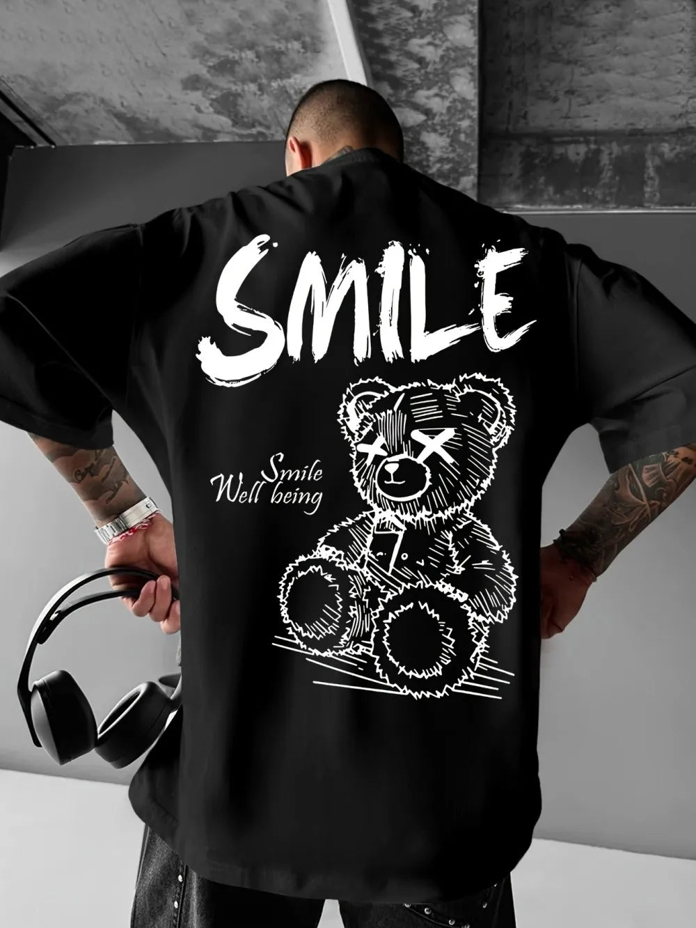 Men's Teddy Bear Print T-Shirt | Breathable Summer Top
