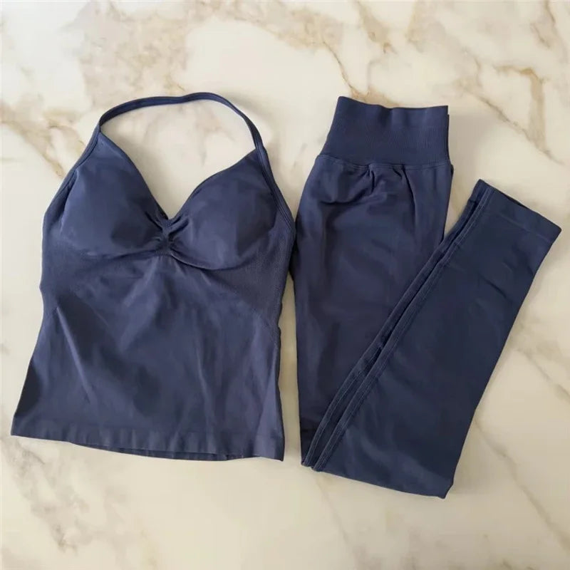 Women's 2-Piece Seamless Yoga Set Sports Bra & Leggings